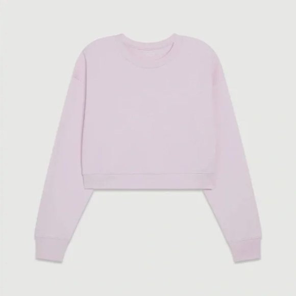 girlfriend collective Sweaters - Girlfriend Collective Orchid 50/50 Cropped Sweatshirt Crewneck